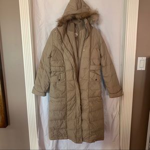 Long Nude Puffer Jacket